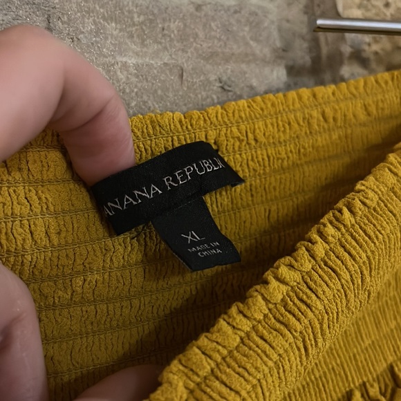 Banana Republic Mustard Yellow Flowy Skirt Size XL - Picture 5 of 11